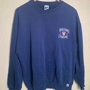 Russell Navy Blue World Series Champions 1996 Yankees Crewneck Sweatshirt